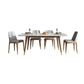 Nordic Ash White Rock Board Rectangular Dining Table Set with 4 Legs Base Clearhalo 'Dining Room Sets' 'Dining Tables & Seating' 'dining_room_set' 'furn' 'furn_dining_room_set' 'Furniture' 'furniture_dining_room_set' 'Kitchen & Dining Furniture' 'kitchen&dining_furn' 'kitchen' 1200x1200_fb0cfe81-67d3-45ba-a9fa-27128962467a