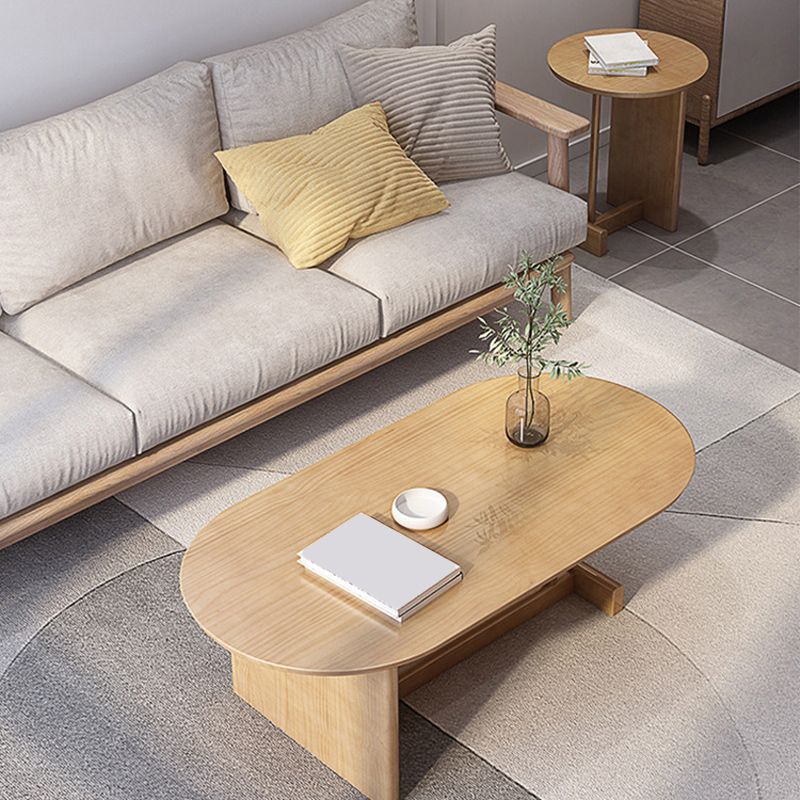 Brone Solid Wood Coffee Table Living Room Trestle Coffee Table Clearhalo 'Coffee & Accent Tables' 'Coffee Tables' 'coffee_tables' 'furn' 'furn_coffee_tables' 'Furniture' 'Living Room Furniture' 1200x1200_fb0f7b92-cd09-4c25-b5f0-05573f0f76d2