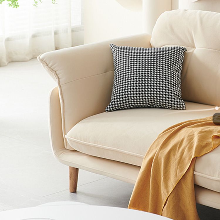 リビングルーム用のモダンフェイクレザーソファベッド枕トップアームソファソファ