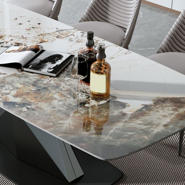 Modern Sintered Stone Top Dining Set Rectangle 1/2/5/7 Pieces Dinette Table Set Clearhalo 'Dining Room Sets' 'Dining Tables & Seating' 'dining_room_set' 'furn' 'furn_dining_room_set' 'Furniture' 'Kitchen & Dining Furniture' 1200x1200_fb10f7e4-e384-4e0f-92cb-ae9394bd9b75