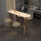 White Glam Style Table Iron and Faux Marble Milk Tea Shop Bar Table Clearhalo 'Bar Furniture' 'Bar Tables' 'bar_tables' 'furn' 'furn_bar_tables' 'Furniture' 'furniture_bar_tables' 'Kitchen & Dining Furniture' 1200x1200_fb1262a1-2bbe-4623-8da9-e4d63dcc6c3f