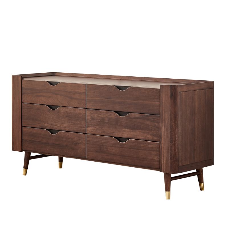 Mid-Century Modern Brown Accent Chest with 6 Soft Close Drawers Clearhalo 'Cabinets & Chests' 'cabinets_chests' 'furn' 'furn_cabinets_chests' 'Furniture' 'Living Room Furniture' 1200x1200_fb1271ca-6739-4da3-92c0-52236d95b468
