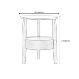 24" L x 24" W Farmhouse Side End Table Wooden Side Table with Shelve and Drawer Clearhalo 'Coffee & Accent Tables' 'End & Side Tables' 'end_side_table' 'end_side_tables' 'furn' 'furn_end_side_tables' 'Furniture' 'furniture_end_side_table' 'Living Room Furniture' 1200x1200_fb13a0b5-9bde-41e7-9335-9c808985cf69