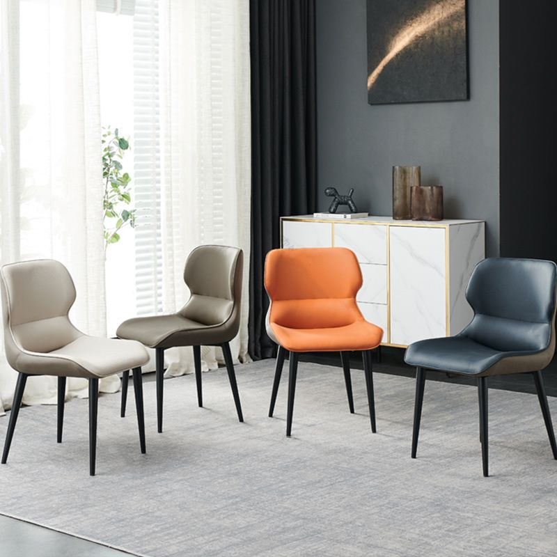 Entryway Dining Room Dining Chairs Armless Leather Kitchen Chairs Clearhalo 'Dining Chairs' 'Dining Tables & Seating' 'dining_chair' 'furn' 'furn_dining_chair' 'Furniture' 'furniture_dining_chair' 'Kitchen & Dining Furniture' 1200x1200_fb151625-085f-4cb3-9523-c5075824829a