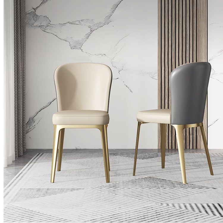 Contemporary Style Dining Chairs Armless Kitchen Chair with Metal Legs Clearhalo ' kitchen&dining_furn' 'Dining Chairs' 'Dining Tables & Seating' 'dining_chair' 'furn' 'furn_dining_chair' 'Furniture' 'furniture_dining_chair' 'Kitchen & Dining Furniture' 'kitchen' 1200x1200_fb15247c-91ea-4955-aaa4-b7d2c6196b87