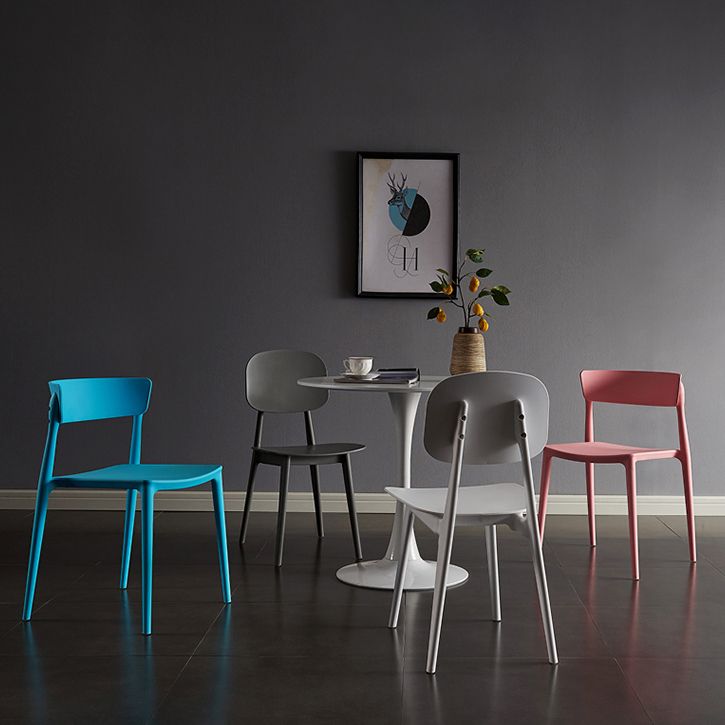 Contemporary Plastic Dining Chairs Open Back Dining Side Armless Chairs for Kitchen Clearhalo ' kitchen&dining_furn' 'Dining Chairs' 'Dining Tables & Seating' 'dining_chair' 'furn' 'furn_dining_chair' 'Furniture' 'furniture_dining_chair' 'Kitchen & Dining Furniture' 'kitchen' 1200x1200_fb1559a1-e912-4b6f-8bf7-3a12a660a99c