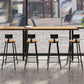 Industrial Metal Bar-stool with Black Base Round Low Back Counter-height Stool for Shop Clearhalo 'Bar Furniture' 'Bar Stools' 'bar_stools' 'furn' 'furn_bar_stools' 'Furniture' 'Kitchen & Dining Furniture' 1200x1200_fb164146-e8d4-43ea-bdf5-6b5627d26ece