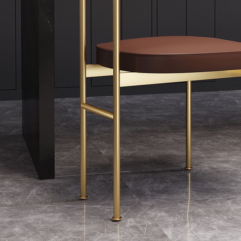 Contemporary Style Metal Chairs Set Kitchen Open Back Dining Side Chair for Home Use Clearhalo ' kitchen&dining_furn' 'Dining Chairs' 'Dining Tables & Seating' 'dining_chair' 'furn' 'furn_dining_chair' 'Furniture' 'furniture_dining_chair' 'Kitchen & Dining Furniture' 'kitchen' 1200x1200_fb168f8e-c3c1-4800-ba49-494c08e638db