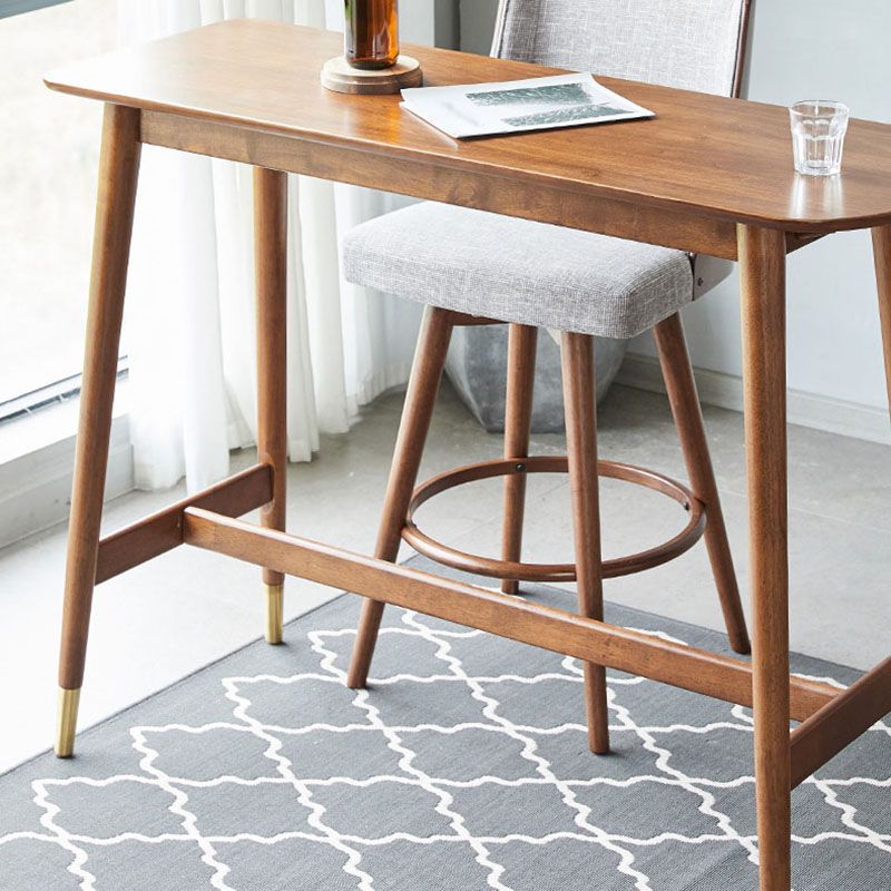 Industrial Style Natural Wood Bar Table Oval Top Indoor 40.75"H Bistro Table Clearhalo 'Bar Furniture' 'Bar Tables' 'bar_tables' 'furn' 'furn_bar_tables' 'Furniture' 'furniture_bar_tables' 'Kitchen & Dining Furniture' 'kitchen&dining_furn' 'kitchen' 1200x1200_fb16e79e-abe8-47c0-9969-fd7a071952b9