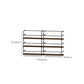 Modern Style Wood and Iron Wall Mounted Wine Rack with Light in Black