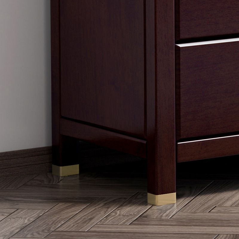 Moderne moderne borst-rechthoek uit het midden van de eeuw met lade massief hout rechte benen accent borst