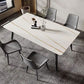 Contemporary Rectangle Dining Table Sintered Stone Table with 4 Legs for Home Kitchen Dinner Clearhalo ' dining_table' 'Dining Tables & Seating' 'Dining Tables' 'furn' 'furn_dining_table' 'Furniture' 'furniture_dining_table' 'Kitchen & Dining Furniture' 'kitchen&dining_furn' 'kitchen' 'kitchen_dining_table' 1200x1200_fb1c44bc-e635-4a92-b346-b324c8cece9e
