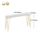 Glam White Wood Counter Table with Rectangle Table Top Gold Legs Table - 42" H Clearhalo 'Bar Furniture' 'Bar Tables' 'bar_tables' 'furn' 'furn_bar_tables' 'Furniture' 'furniture_bar_tables' 'Kitchen & Dining Furniture' 1200x1200_fb1c569f-db76-496e-abfc-31f026e47d4f