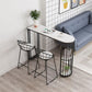 Glam Marble Table with Oval Table Top Gold Double Pedestal Table with 42-inch Height Clearhalo 'Bar Furniture' 'Bar Tables' 'bar_tables' 'furn' 'furn_bar_tables' 'Furniture' 'furniture_bar_tables' 'Kitchen & Dining Furniture' 1200x1200_fb1c57d7-b0c1-4f85-898d-27b25b217067