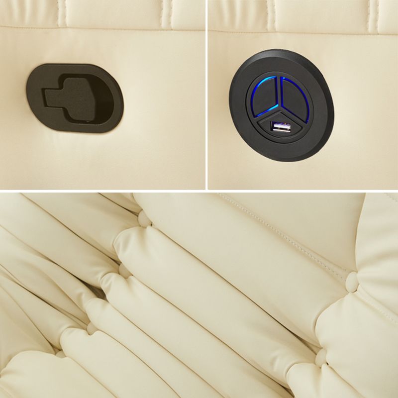 Contemporary Faux Leather Standard Recliner with Solid Color Tufted Back Clearhalo 'Chairs & Seating' 'furn' 'furn_recliners' 'Furniture' 'Living Room Furniture' 'Recliners' 1200x1200_fb1ca001-7d91-430d-8448-5665ebb23508