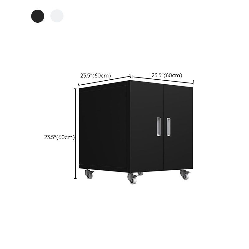 Archivos contemporáneos Archives laterales de marco de metal en la oficina de ruedas