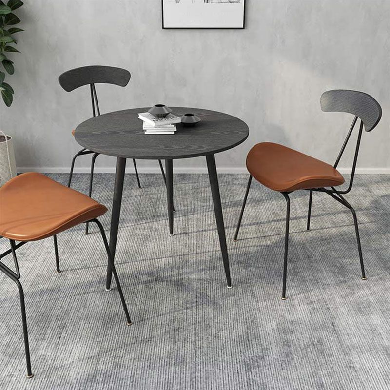 Industrial Open Back Armless Dining Chairs Leather Dining Side Chair Clearhalo ' kitchen&dining_furn' 'Dining Chairs' 'Dining Tables & Seating' 'dining_chair' 'Furniture' 'furniture_dining_chair' 'Kitchen & Dining Furniture' 'kitchen' 1200x1200_fb1db197-f137-430e-9304-feb0f4da4a93