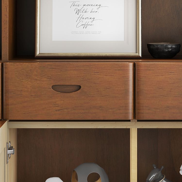 Grooves Handle Storage Cabinet Solid Wood Cabinet with Drawer Clearhalo 'Cabinets & Chests' 'cabinets_chests' 'furn' 'furn_cabinets_chests' 'Furniture' 'Living Room Furniture' 1200x1200_fb1ed232-8b0c-457d-a823-57aedc1ee1ee