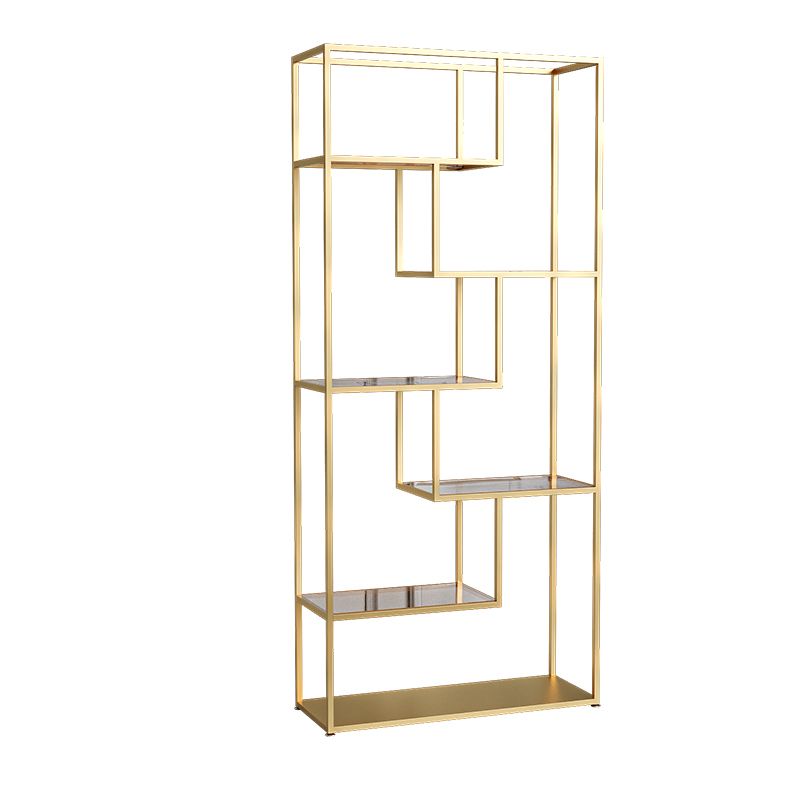 Industrial Open Back Bookshelf with Iron Frame Bookcase for Home Office Clearhalo 'Bookcases' 'furn' 'furn_bookcases' 'Furniture' 'furniture_bookcases' 'Office Furniture' 1200x1200_fb1ff8ef-0f80-4a65-bc21-e93f765f71ee