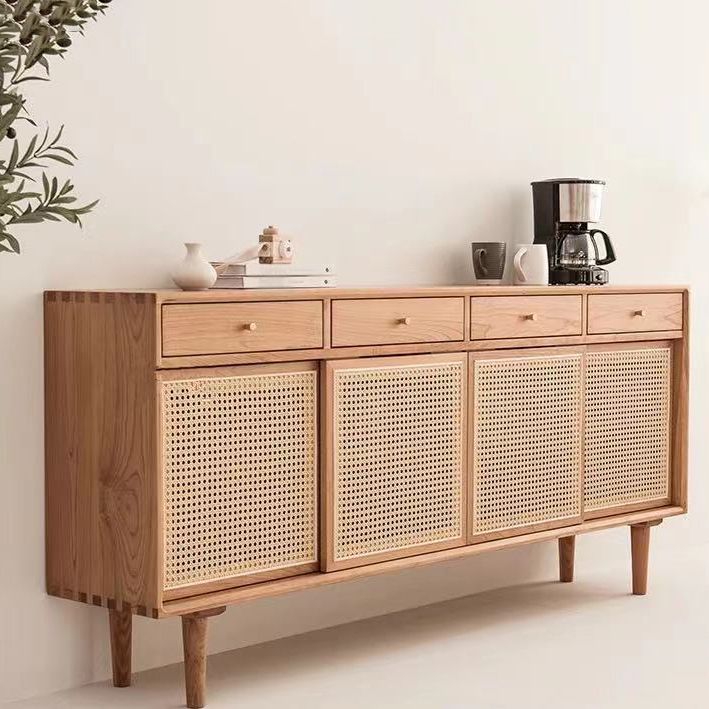 Sideboard contemporanea Porte Rattan Pinna armadio per soggiorno per soggiorno