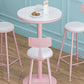 Industrial Metal Pink Bar Table Marble White 23.6"W Top Bistro Table for Cafe Clearhalo 'Bar Furniture' 'Bar Tables' 'bar_tables' 'furn' 'furn_bar_tables' 'Furniture' 'furniture_bar_tables' 'Kitchen & Dining Furniture' 'kitchen&dining_furn' 'kitchen' 1200x1200_fb207980-f56d-421c-bd45-3614cf824f37