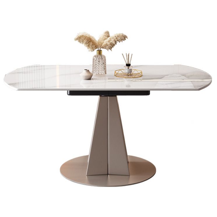 Modern Stone Round Dining Table Pedestal Table for Dining Room Clearhalo 'Dining Tables & Seating' 'Dining Tables' 'dining_table' 'furn' 'furn_dining_table' 'Furniture' 'Kitchen & Dining Furniture' 1200x1200_fb21d3bd-6fdf-466d-818b-604780da99c6
