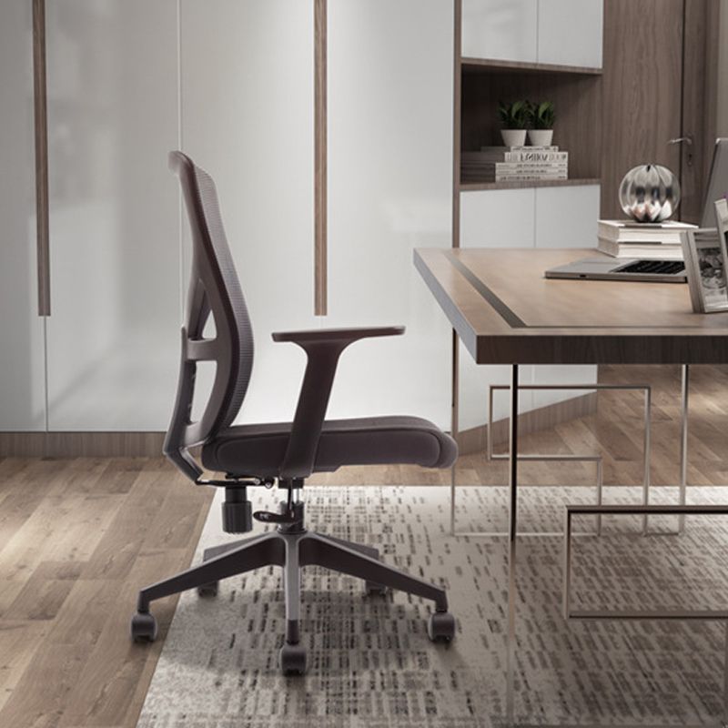 Modern Office Chair Slide Adjustable Seat Height Fixed Arms Desk Chair Clearhalo 'furn' 'furn_office_chair' 'Furniture' 'Office Chairs' 'Office Furniture' 'office_chair' 1200x1200_fb22fd82-f76f-4f94-9f99-4df4bf37424d
