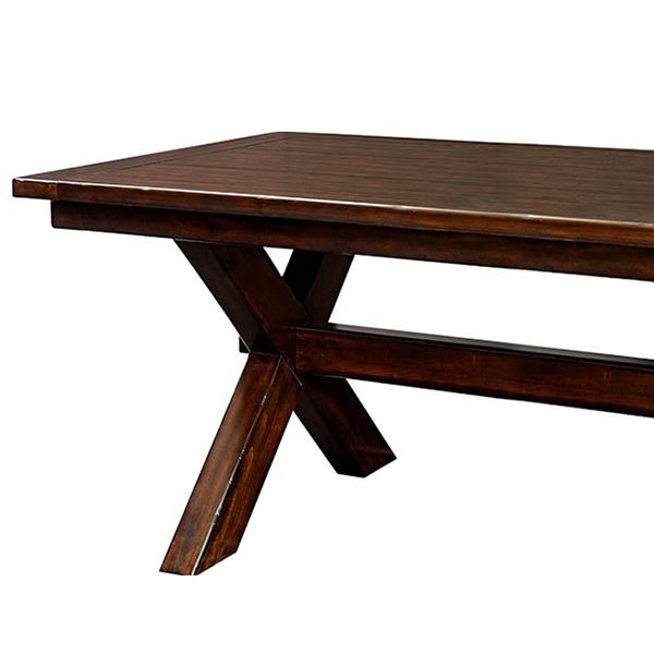 Rectangle Mid-Century Dining Table Brown Tone Fixed Table with Pinewood Solid Wood Clearhalo ' dining_table' 'Dining Tables & Seating' 'Dining Tables' 'furn' 'furn_dining_table' 'Furniture' 'furniture_dining_table' 'Kitchen & Dining Furniture' 'kitchen&dining_furn' 'kitchen' 'kitchen_dining_table' 1200x1200_fb248a2d-2452-4ba2-9421-ecbb64ff18ef