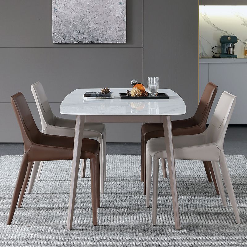 Stile designer Solido sedia da pranzo a casa sedia laterale in pelle finitura