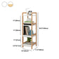 Simple Ladder Shelf Bookcase Modern Bamboo Bookshelf for Office Home