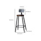 Industrial Solid Wood Counter Stool Metal Counter Height Stools for Home Use