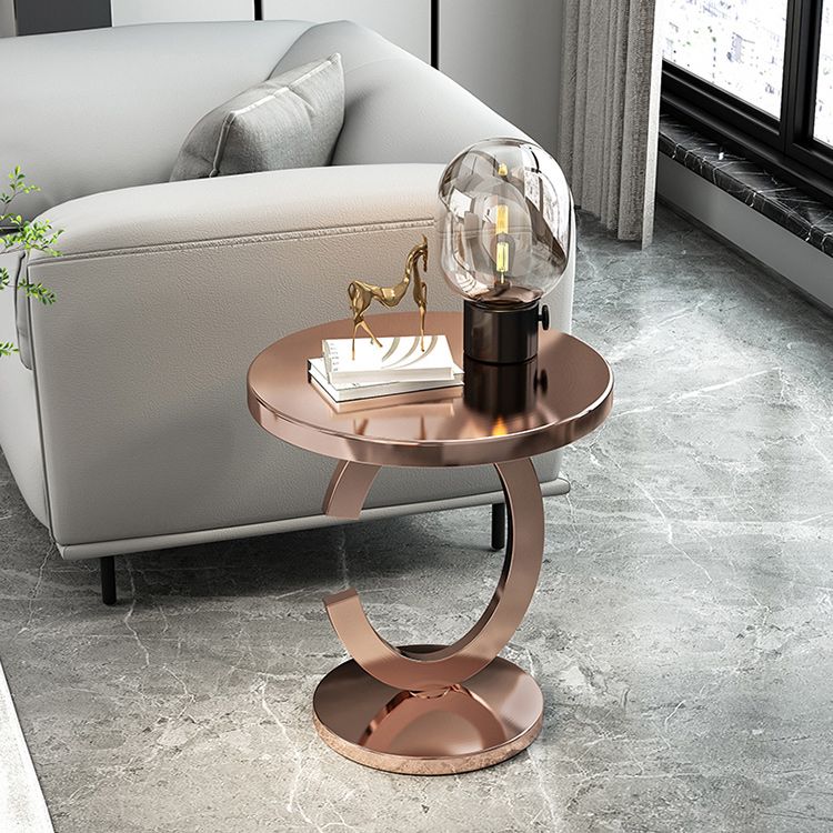 リビングルームのミッドセンチュリーラウンドメタルサイドエンドテーブルCサイドテーブルCサイドテーブル