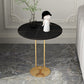 21.6" Tall Modern Round Slate Top Side Table Iron Pedestal End Table Clearhalo 'Coffee & Accent Tables' 'End & Side Tables' 'end_side_tables' 'furn' 'furn_end_side_tables' 'Furniture' 'Living Room Furniture' 1200x1200_fb2ceb94-127d-4b37-a0b0-e3cd2636b29a