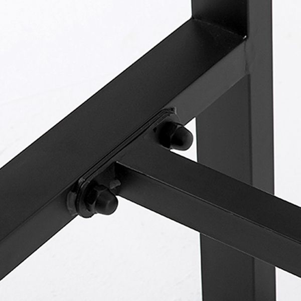Contemporary Rectangle Bar Dining Table Wood Bar Height Table with Iron Base in Black Clearhalo 'Bar Furniture' 'Bar Tables' 'bar_tables' 'furn' 'furn_bar_tables' 'Furniture' 'furniture_bar_tables' 'Kitchen & Dining Furniture' 'kitchen&dining_furn' 'kitchen' 1200x1200_fb2d0b58-7b5b-4182-a678-8023aa8edc3a