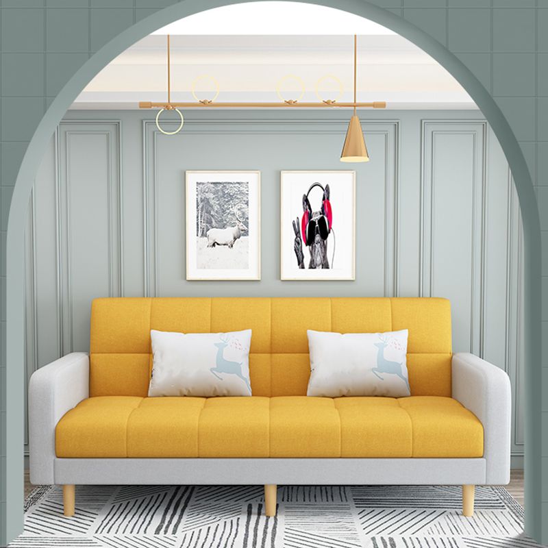 Convertible Biscuit Back Sofa Bed 32.28"High Square Arm Sofa for Apartment Clearhalo 'furn' 'furn_sofas' 'Furniture' 'furniture_sofas' 'kitchen' 'kitchen_sofas' 'Living Room Furniture' 'Sofa' 'sofas' 1200x1200_fb2d386d-4eb2-4621-89e9-d444b4a3d7b0