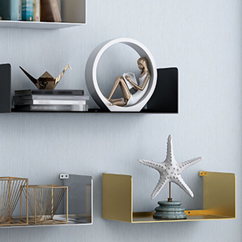 Metal Floating Bookcase Modern Style Closed Back Bookshelf for Home Office Clearhalo 'Bookcases' 'furn' 'furn_bookcases' 'Furniture' 'furniture_bookcases' 'Office Furniture' 1200x1200_fb2e83e5-476b-4321-a070-e7b667b42a67