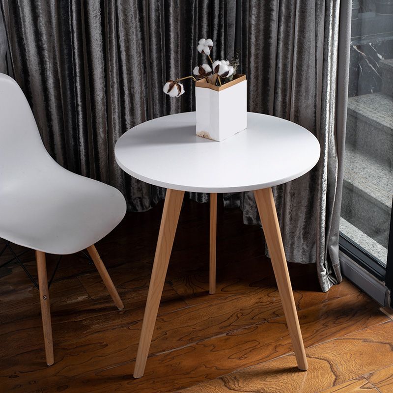 Scandinave 23,6 "/27,5" Table d'appoint en bois rond 3 Table de fin de jambes