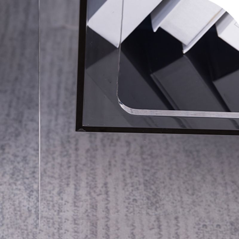 Modern Square End Table Double Tier Corner Table with Storage Clearhalo 'Coffee & Accent Tables' 'End & Side Tables' 'end_side_tables' 'furn' 'furn_end_side_tables' 'Furniture' 'Living Room Furniture' 1200x1200_fb3010f9-9ce0-4741-8098-9a0058b1384f