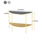 Tavolino console in marmo glam mezza luna 4 gambe accento tavolo per hall