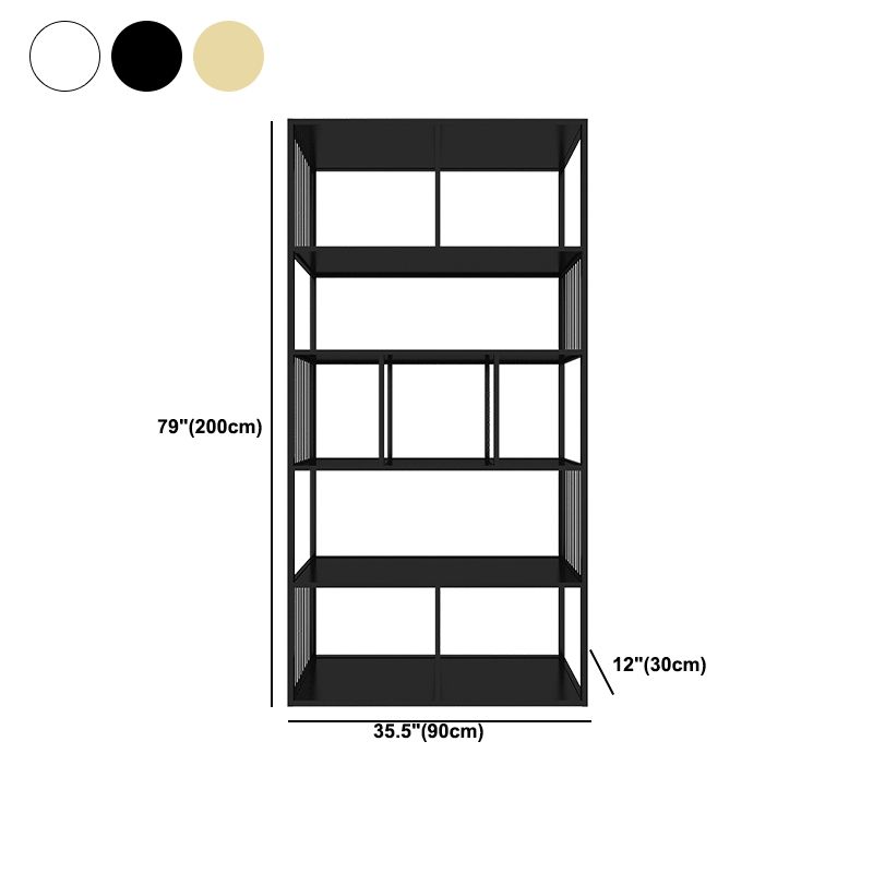 Metal Rectangle Open Bookshelf Modern Home Office Etagere Bookcase