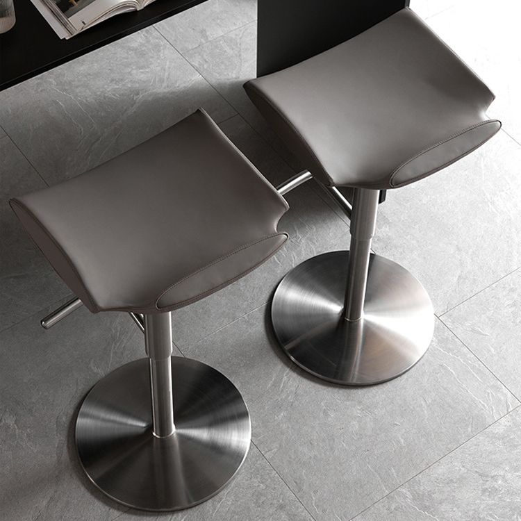 Contemporary Backless Dining Stool Adjustable Height Bar Stool with Footrest Clearhalo 'Bar Furniture' 'Bar Stools' 'bar_stools' 'furn' 'furn_bar_stools' 'Furniture' 'Kitchen & Dining Furniture' 1200x1200_fb34039d-1d14-4b36-b41d-3096bd929023
