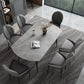Modern Style Gray Dining Table Sintered Stone Table with 4 Legs for Kitchen Clearhalo ' dining_table' 'Dining Tables & Seating' 'Dining Tables' 'furn' 'furn_dining_table' 'Furniture' 'furniture_dining_table' 'Kitchen & Dining Furniture' 'kitchen&dining_furn' 'kitchen' 'kitchen_dining_table' 1200x1200_fb35f325-4ea3-4b33-aab8-552f6ecc6270