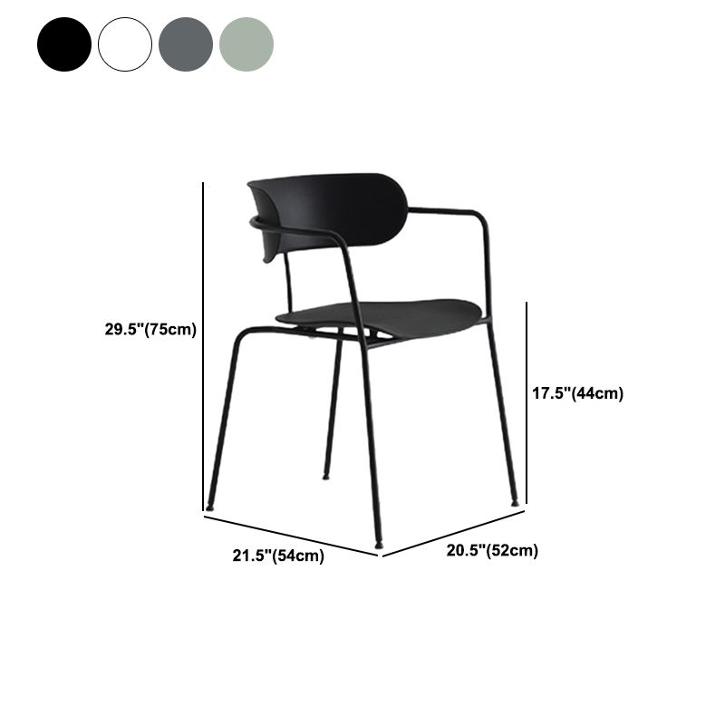 Silla de comedor contemporánea silla de acento de comedor de plástico para casa