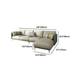 Green 4-seater Sectional Sofa Faux Leather L-shape Sectional