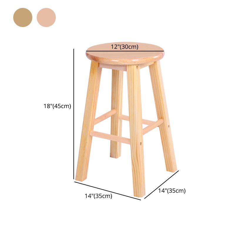 Contemporary Solid Wood Barstools Indoor Bar Stool with Wood Seat and Footrest Clearhalo 'Bar Furniture' 'Bar Stools' 'bar_stools' 'furn' 'furn_bar_stools' 'furniture_bar_stools' 'Kitchen & Dining Furniture' 'kitchen&dining_furn' 'kitchen' 'kitchen_furn' Furniture' 1200x1200_fb396616-8448-44da-b737-3a3d09f6925e