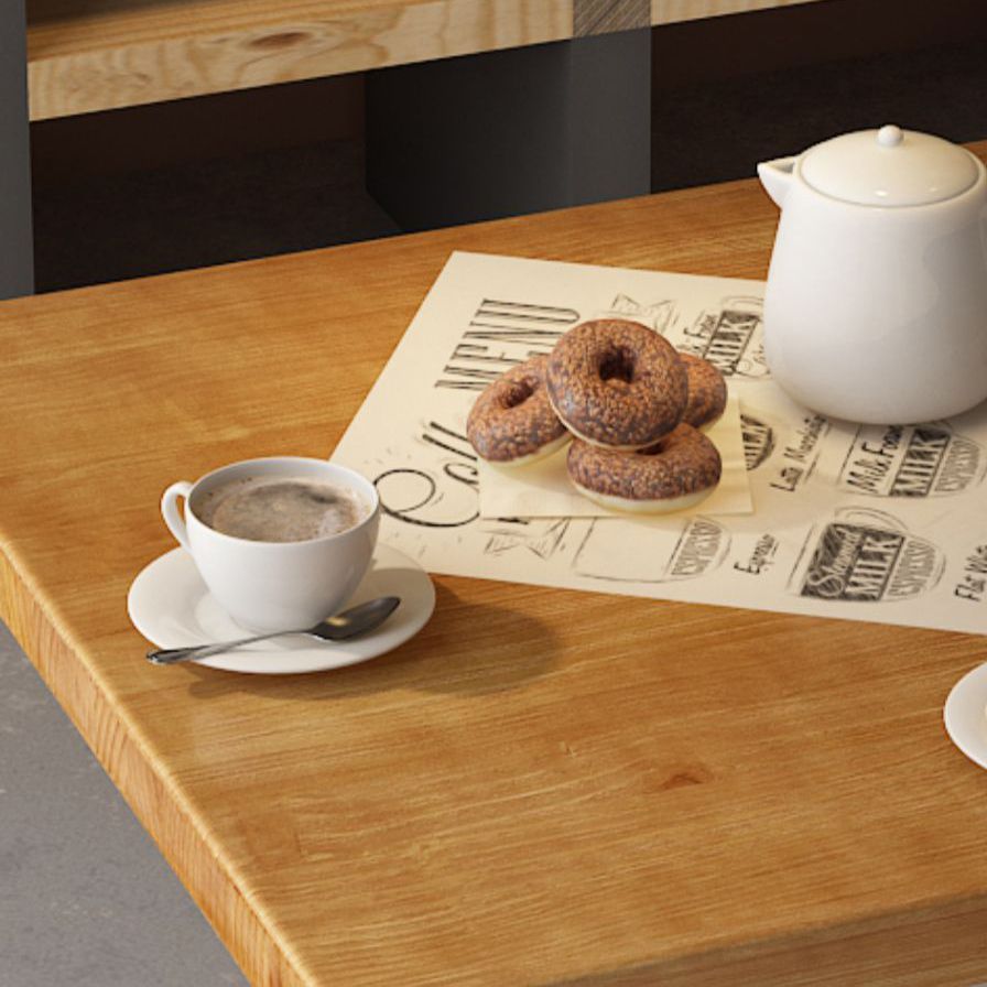 1/2/3/5 stuk industriële staaf set matte afwerking massief hout pub eetgelegenheid set