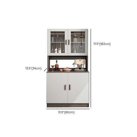 Server per porte di vetro a buffet moderno grigio moderno per soggiorno