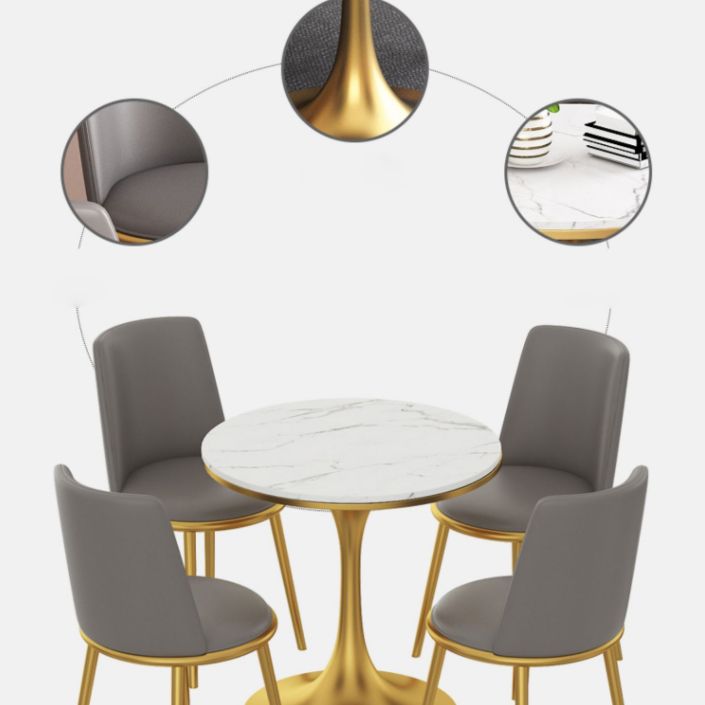 Modern Style Round Table Set 1/2/3/4/5 Pieces Dining Set for Home Clearhalo 'Dining Room Sets' 'Dining Tables & Seating' 'dining_room_set' 'furn' 'furn_dining_room_set' 'Furniture' 'Kitchen & Dining Furniture' 1200x1200_fb405621-0ed2-4b01-86f8-e01a3add4b3b