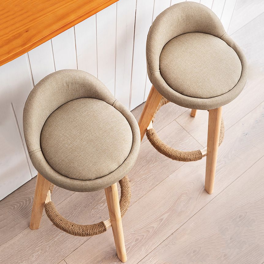 Scandinavian Coffee Shop Low Back Stool Matte Finish Upholstered Bar Stools Clearhalo 'Bar Furniture' 'Bar Stools' 'bar_stools' 'furn' 'furn_bar_stools' 'Furniture' 'furniture_bar_stools' 'Kitchen & Dining Furniture' 1200x1200_fb4205e1-d32a-4410-bddf-ade217ac7db9