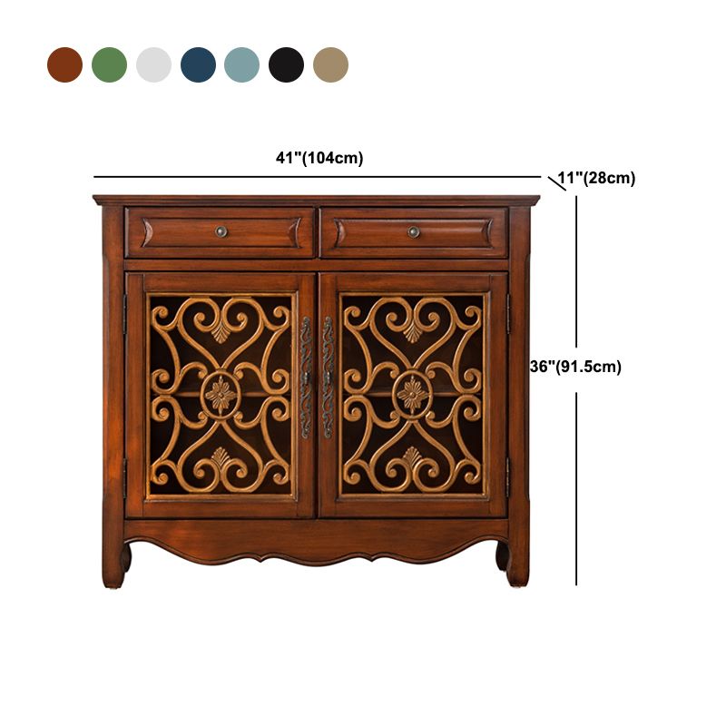 36.02"Tall 1- Door Wooden Cabinet, 2-drawer Rectangle Accent Cabinet Clearhalo 'Cabinets & Chests' 'cabinets_chests' 'furn' 'furn_cabinets_chests' 'Furniture' 'Living Room Furniture' 1200x1200_fb420b79-61a7-4e86-9723-65f1146f84bf